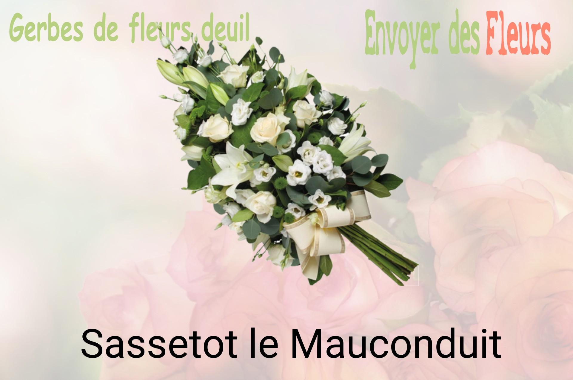 Gerbe de fleurs de deuil livrée à Sassetot-le-Mauconduit